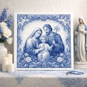 Ver imagem 1 de Quadro Sagrada Família 33x33cm Mold Branca