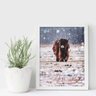 Quadros decorativo animal vaca na neve - 3