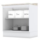 Ver imagem 2 de Balcão 2 Portas 80cm Americana Branco com Tampo Calcare - Móveis Henn