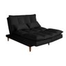 Sofá Cama Vancouver Suede 3 Lugares Preto 381 Império Estofados - 5