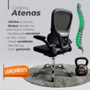 Ver imagem 4 de Cadeira de Escritório Diretor Oficial Atenas sem Apoio - Preto - 2