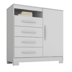 Cômoda Sapateira 4 Gavetas e 1 Porta Alexa Branco