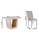 Ver imagem 3 de Mesa de Jantar 6 Lugares Viena Tokio com Vidro Cromado/off White/nature - Art Panta