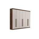 Ver imagem 1 de Guarda Roupa Casal 6 Portas 4 Gavetas Uberaba 100% Mdf 15mm - Valverde: New Canion/off White