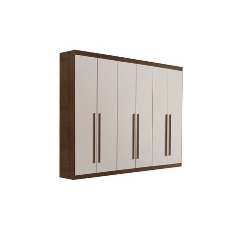 Guarda Roupa Casal 6 Portas 4 Gavetas Uberaba 100% Mdf 15mm - Valverde: New Canion/off White
