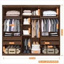 Ver imagem 3 de Guarda Roupa Casal 6 Portas 4 Gavetas Uberaba 100% Mdf 15mm - Valverde: New Canion/off White