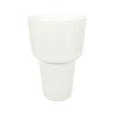 Ver imagem 1 de Vaso em Vidro Branco Decorativo P 33x21cm