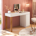 Ver imagem 2 de Escrivaninha Penteadeira Camarim Love Quarto Meninas Luxo Maquiagem Premium Cor Cinamomo Branco