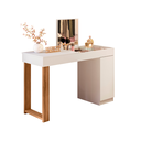 Ver imagem 1 de Escrivaninha Penteadeira Camarim Love Quarto Meninas Luxo Maquiagem Premium Cor Cinamomo Branco