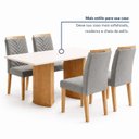 Ver mais imagens de Conjunto de Mesa de Jantar 4 Lugares Isla e Carol MDF 120x80cm Cinamomo Off White Cinza
