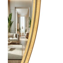 Espelho Orgânico com Borda de Madeira - Colina 100x46 - 5