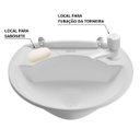 Ver mais imagens de Pia Lavatório Banheiro 4l + Torneira Reforçada Branca + Sifão Sanfonado + Engate Flexível + Veda Ros