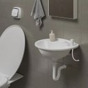 Ver imagem 1 de Pia Lavatório Banheiro 4l + Torneira Reforçada Branca + Sifão Sanfonado + Engate Flexível + Veda Ros