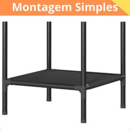 Arara Cabideiro de Canto 2 Andares Prateleira Rack Sapateira  Camisa Roupa Gancho Casa Quarto M - 6