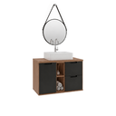 Ver imagem 4 de Conjunto Gabinete de Banheiro Suspenso Riviera 80cm