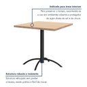 Ver imagem 3 de Mesa de Jantar Quadrada Tampo Madeira Maciça 79x79cm com Base de Aço Casual