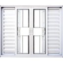 Ver imagem 1 de Veneziana de Aluminio 6 Folhas com Grade Linha Premium:1,20 X 2,00/branco