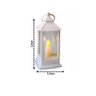 Jogo 2 Mini Vela Lamparina Eletrônica LED 12cm Branco Quente - 3