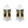 Jogo 2 Mini Vela Lamparina Eletrônica LED 12cm Branco Quente - 1