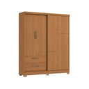 Ver imagem 2 de Guarda-roupa Solteiro Funcional 3 Portas 2 Gavetas com Pés