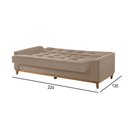 Ver imagem 3 de Sofá Cama 2 Lugares Living M-157 Veludo Martins Bege