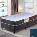 Ver imagem 1 de Cama Box Solteiro Conjugado Preto / Branco Flor