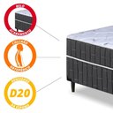Ver imagem 3 de Cama Box Solteiro Conjugado Preto / Branco Flor