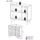 Ver imagem 4 de Sapateira Retrô com Espelho 3 Portas Nina Multimóveis V6022
