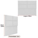 Ver imagem 3 de Cabeceira para Cama Box Queen 160cm Clypea Bouclé Off White - Sallar Home