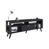 Rack Retrô para Tv até 60" 1,80m Toronto Ra1800 Art In Móveis - Preto - 1