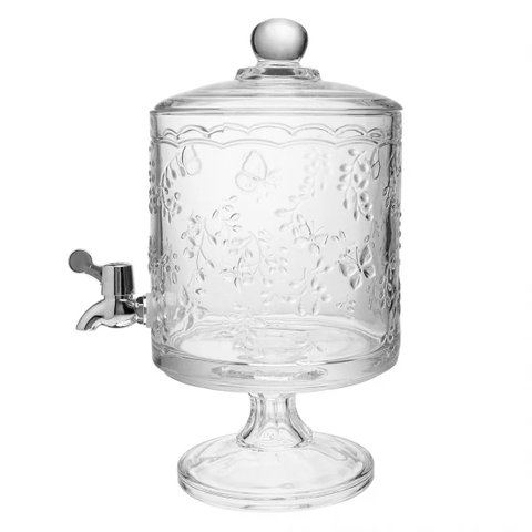 Suqueira Bold com Pé e Tampa New Butterfly 4,5L Cristal Lyor