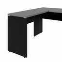 Ver imagem 6 de Mesa Escrivaninha 135cm em L Tampo 30mm Pés Painel F5 Office Cor:Cinza Sagrado com Preto