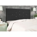 Ver imagem 3 de Cabeceira T Cross Preto Estofada para Cama Box Casal Queen Size 164cm Quarto Luxo