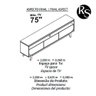 Home Selene para Tv Grande até 75" com 3 Gavetas 2 Nichos e Pés Reforçados - 7