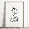 Quadro sala quarto frase Você é tão amado - 1