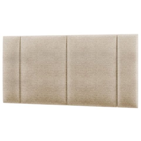 Cabeceira Modulada Estofada Casal 140 cm com LED Linho Bege