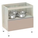 Ver imagem 2 de Balcão de Cozinha sem Tampo 80cm Misto 1 Porta Basculante e 1 Gavetão Lis Luciane Móveis