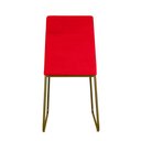 Ver imagem 7 de Kit 6 Cadeiras de Jantar Cozinha Industrial Lexa Veludo - Élpis Móveis - Vermelho - Dourada