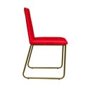 Ver imagem 6 de Kit 6 Cadeiras de Jantar Cozinha Industrial Lexa Veludo - Élpis Móveis - Vermelho - Dourada