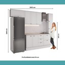 Ver imagem 2 de Armário de Cozinha Completa com Balcão Milla Daily Carraro Branco