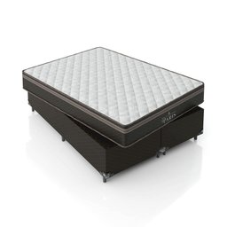 Cama Box Casal Bipartido + Colchão Paris Molas Ensacadas Pocket - 61x138x188cm - e-Shop Casa - Jacqu - 5