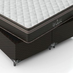 Cama Box Casal Bipartido + Colchão Paris Molas Ensacadas Pocket - 61x138x188cm - e-Shop Casa - Jacqu - 6