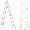 Ver imagem 2 de Escada Extensiva 3 em 1 Aluminio 2 X 12 - 24 Degraus Alumasa