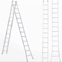 Escada Extensiva 3 em 1 Aluminio 2 X 12 - 24 Degraus Alumasa - 2