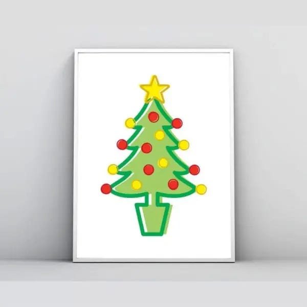 Quadro Decorativo Desenho Árvore de Natal