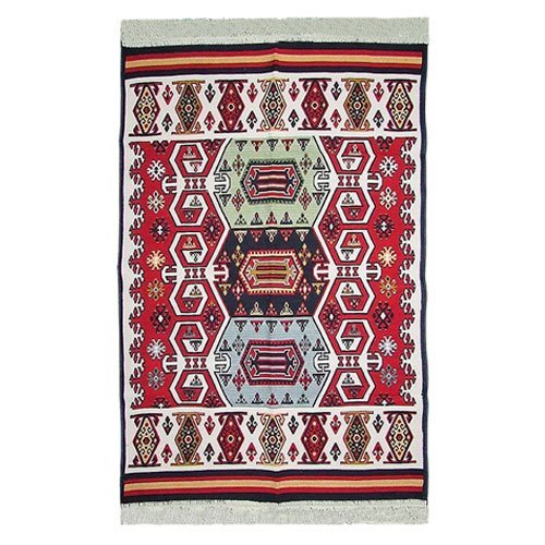 Tapete para Sala e Quarto Turco Kilim Dupla Face - 80x150cm