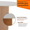 Ver imagem 6 de Sala de Jantar 4 Lugares Mesa Jolie 100cm Tampo Redondo de Vidro e 4 Cadeiras Estofadas Copper Soft