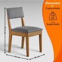Ver imagem 3 de Sala de Jantar 4 Lugares Mesa Jolie 100cm Tampo Redondo de Vidro e 4 Cadeiras Estofadas Copper Soft