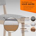 Ver imagem 5 de Sala de Jantar 4 Lugares Mesa Jolie 100cm Tampo Redondo de Vidro e 4 Cadeiras Estofadas Copper Soft