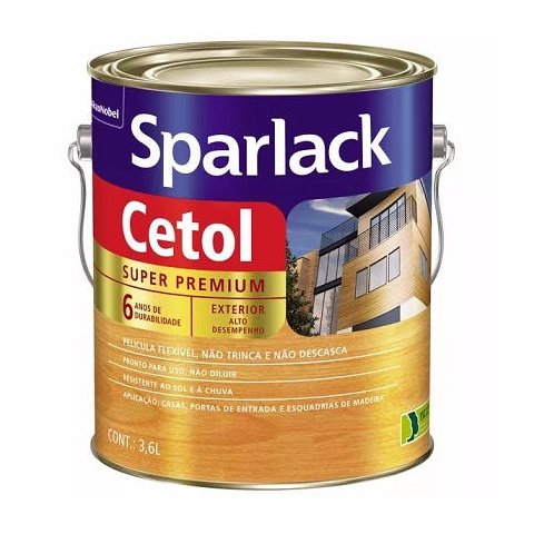 Verniz Cetol Canela Acetinado Sparlack Externo / Interno 3,6 Litros
